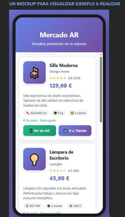 Captura del proyecto Demostración app SituAR
